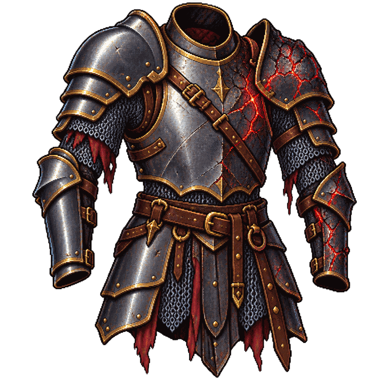 Static high-resolution pixel-art illustration of Armor of Vulnerability.