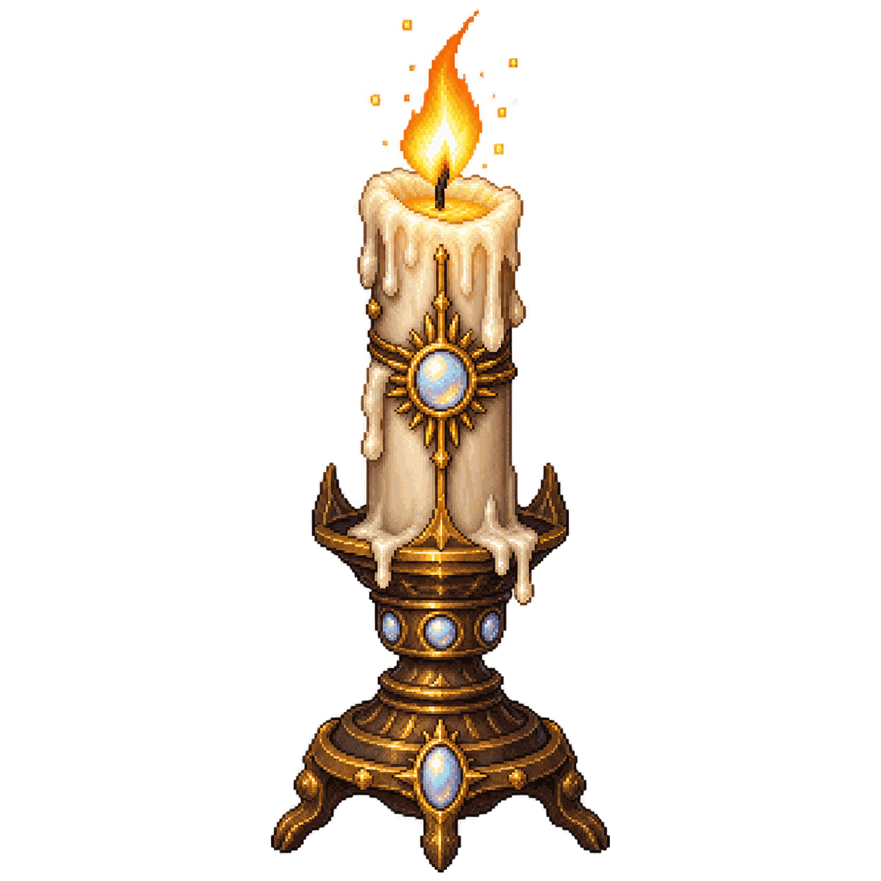 Static high-resolution pixel-art illustration of Candle of Invocation.