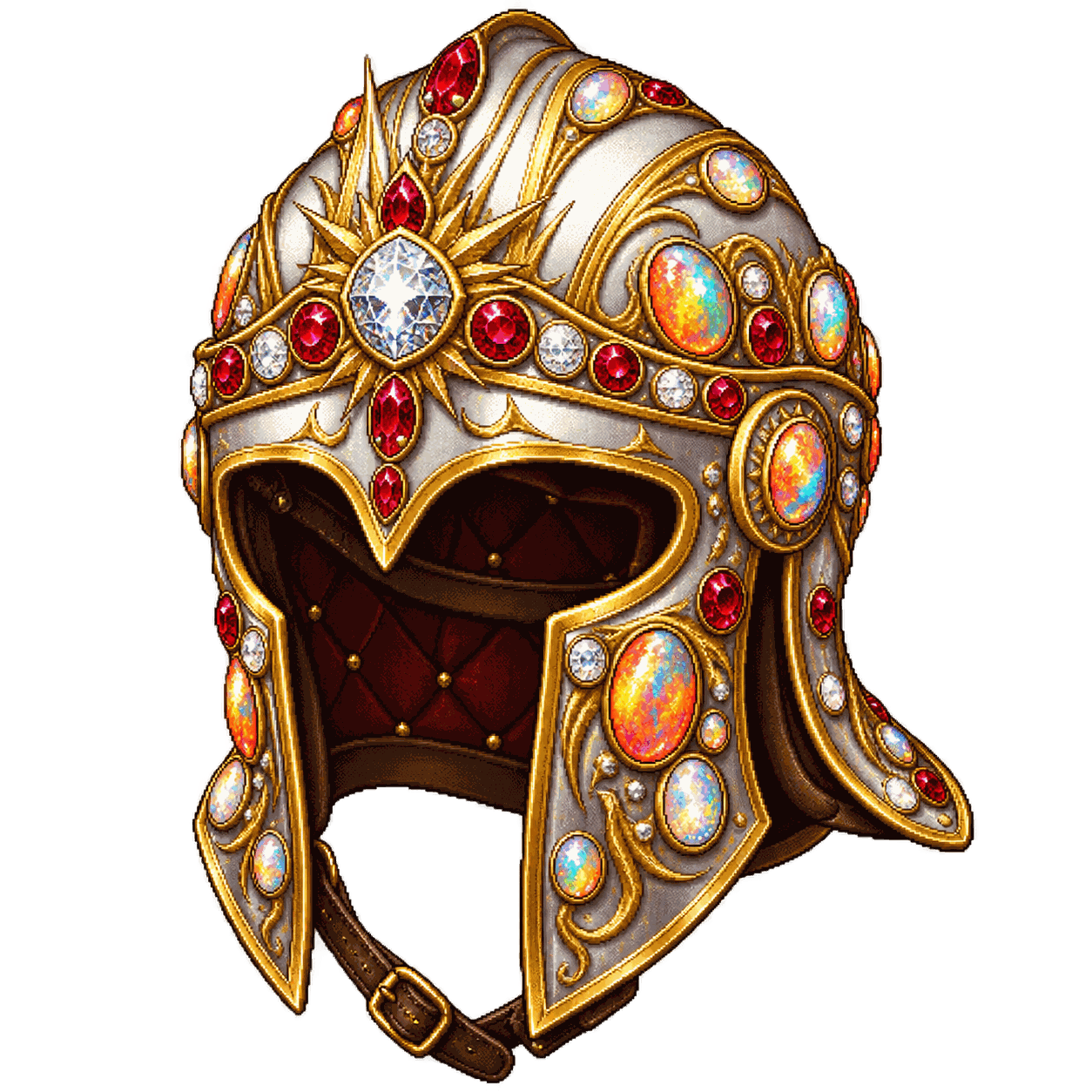 Static high-resolution pixel-art illustration of Helm of Brilliance.