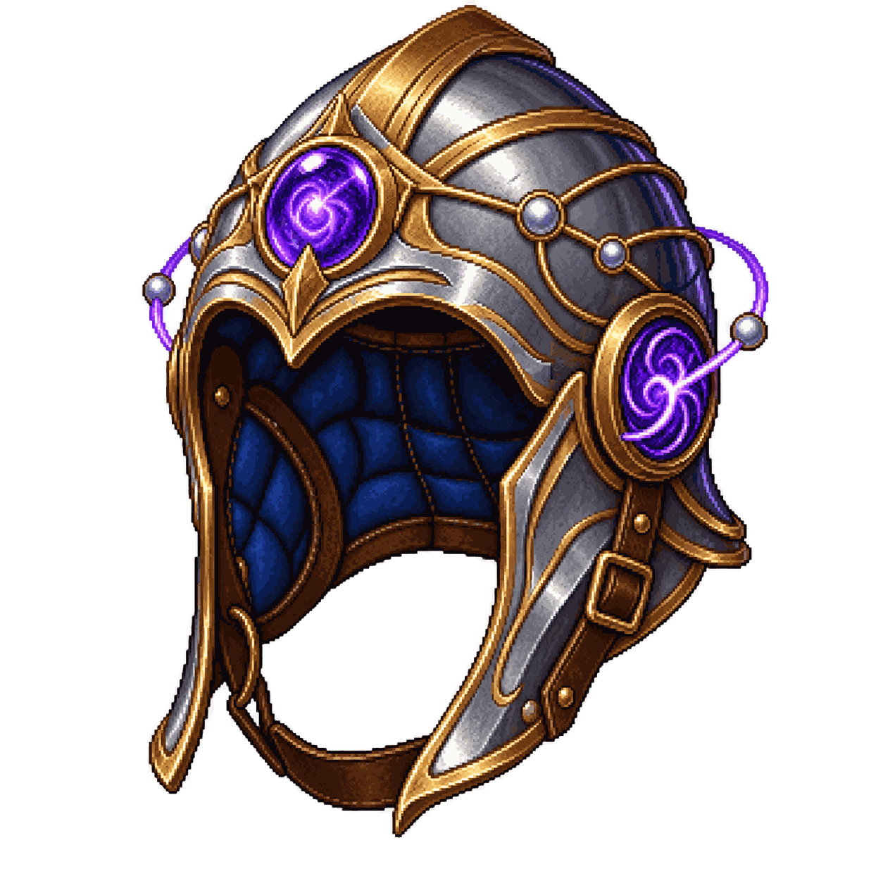 Static high-resolution pixel-art illustration of Helm of Telepathy.