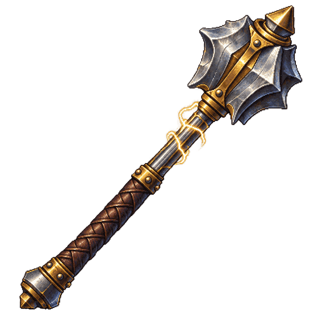 Static high-resolution pixel-art illustration of Mace of Smiting.