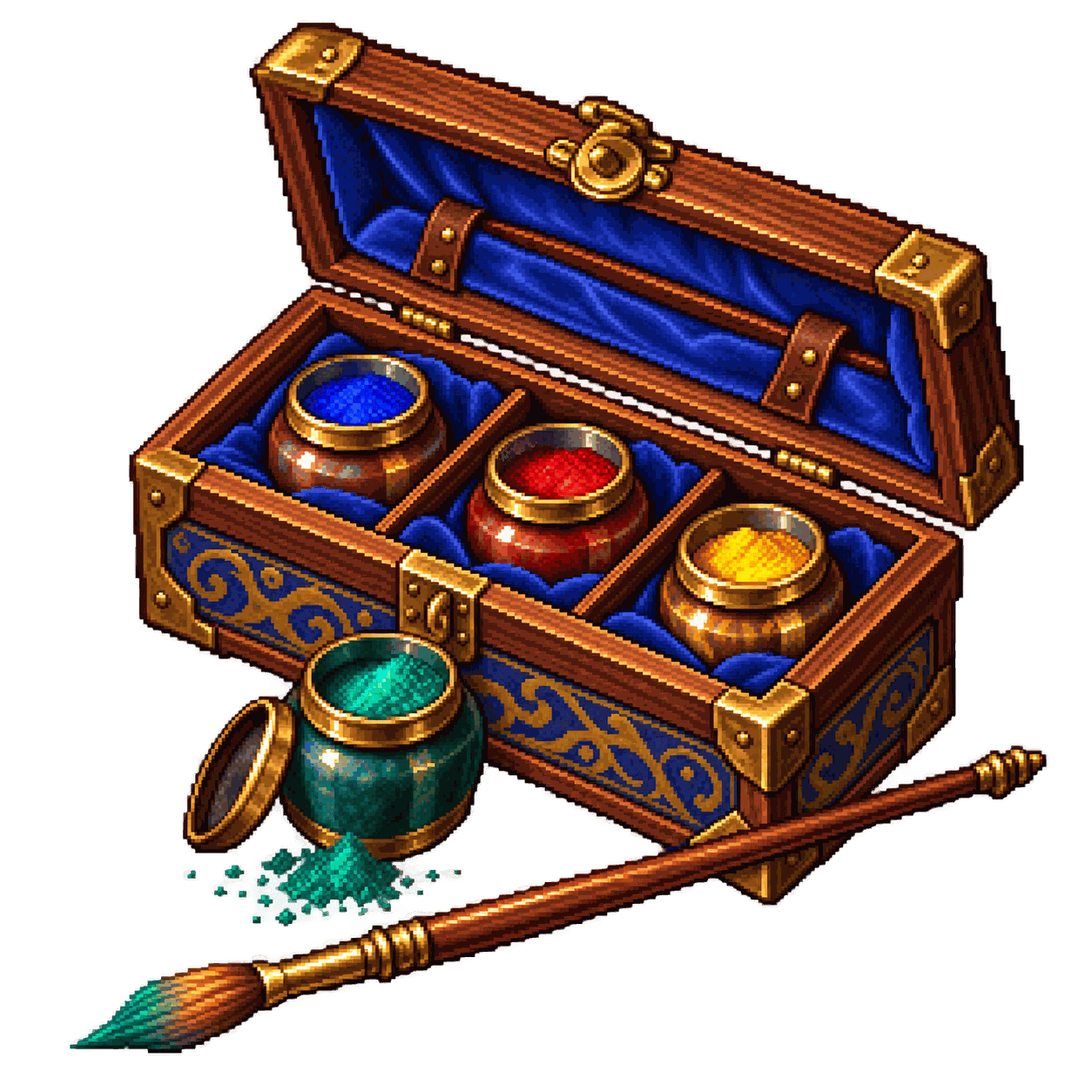 Static high-resolution pixel-art illustration of Marvelous Pigments.