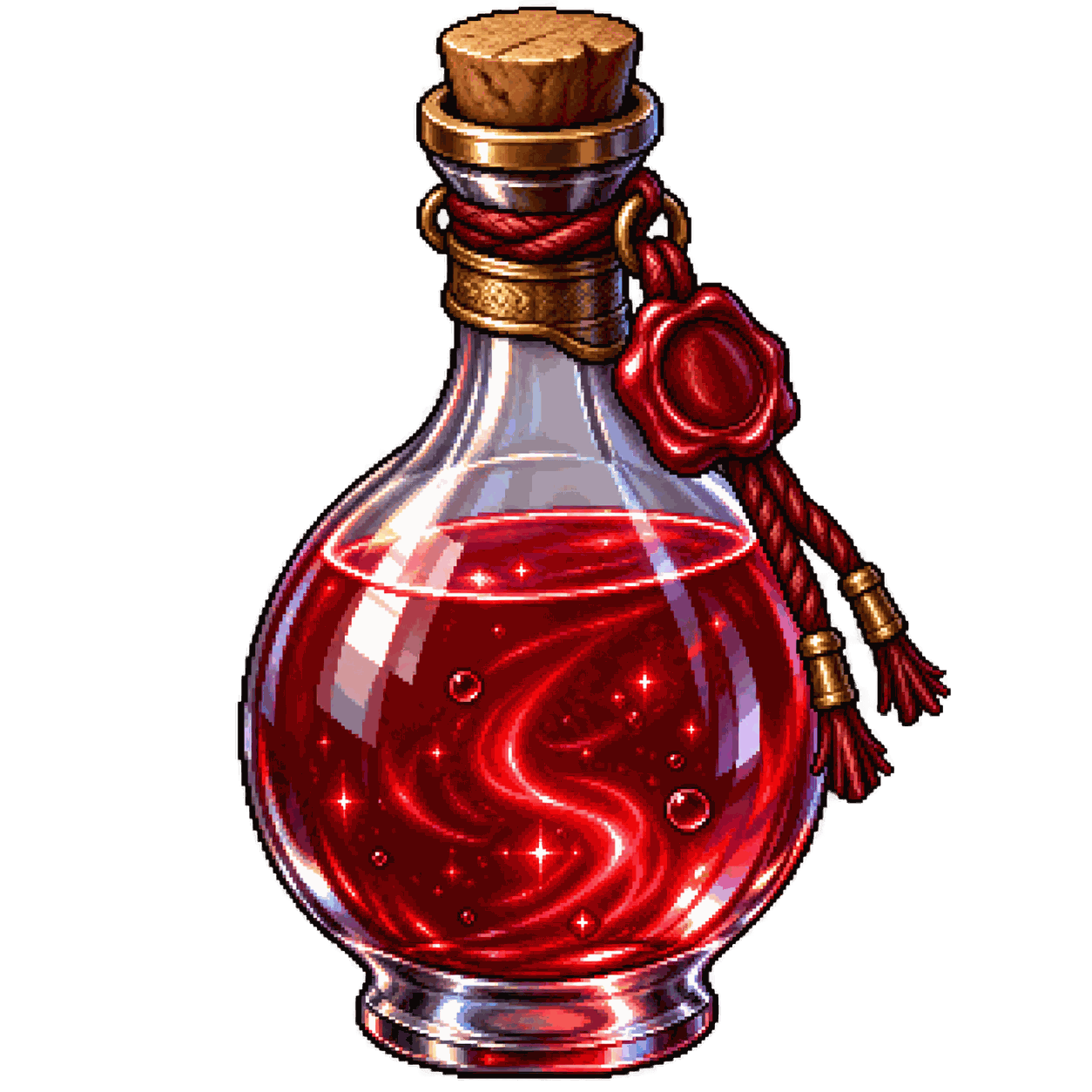 Static high-resolution pixel-art illustration of Potions of Healing.