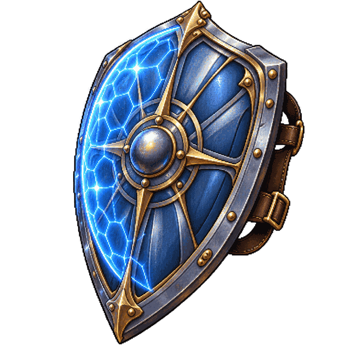 Static high-resolution pixel-art illustration of Spellguard Shield.