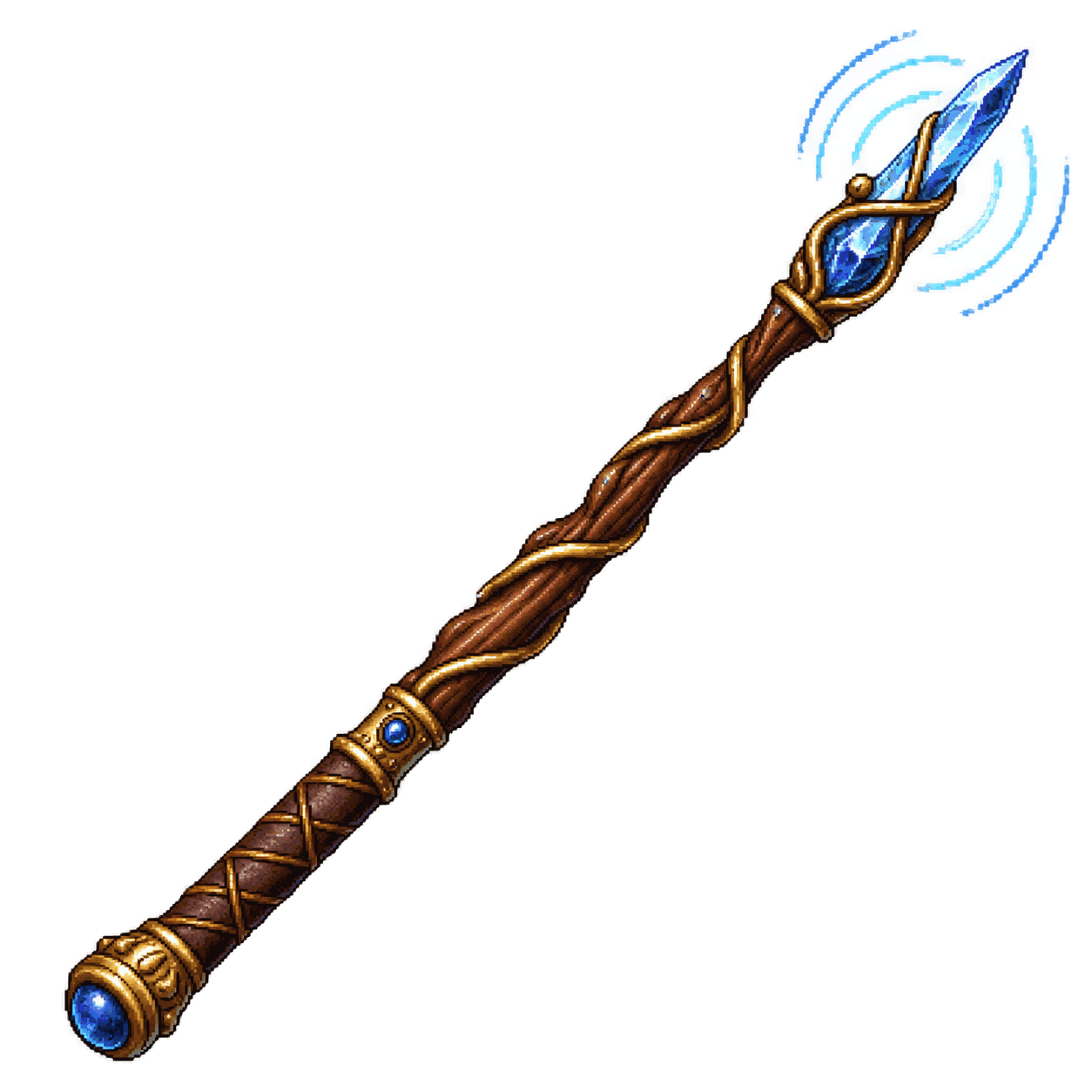 Static high-resolution pixel-art illustration of Wand of Secrets.
