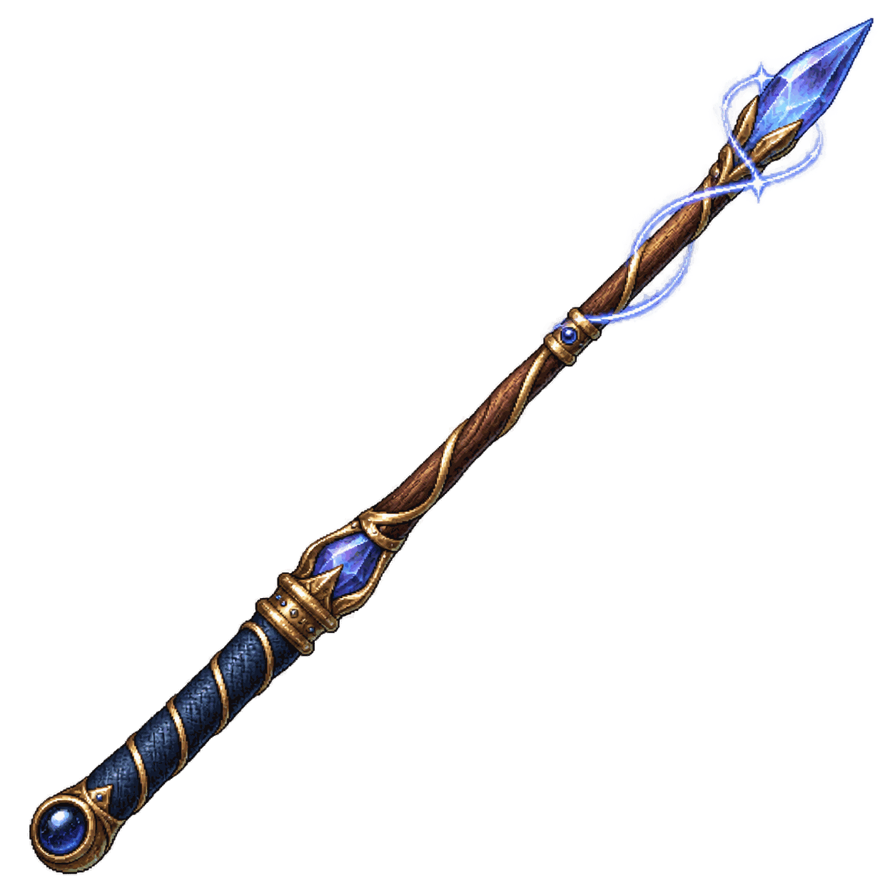 Static high-resolution pixel-art illustration of Wand of the War Mage, +1, +2, or +3.