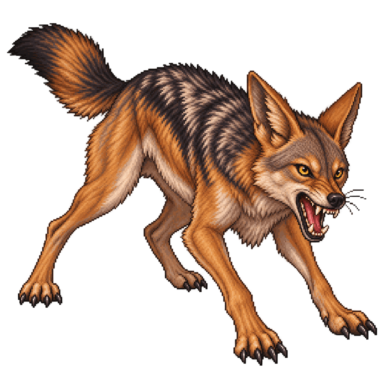 Static high-resolution pixel-art portrait of Jackal.
