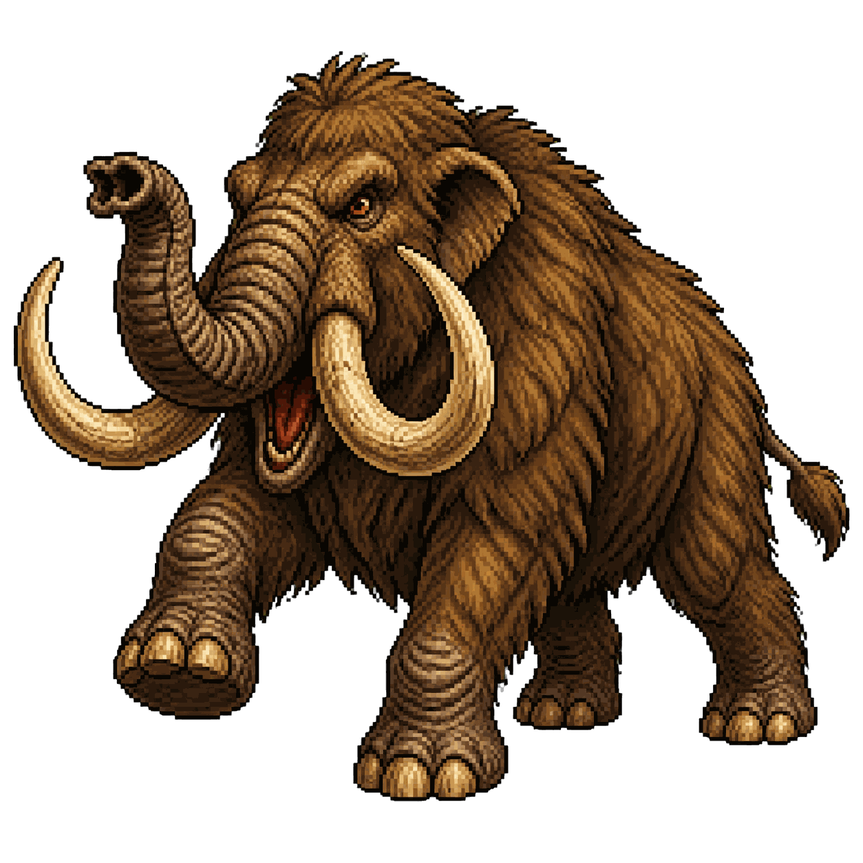 Static high-resolution pixel-art portrait of Mammoth.