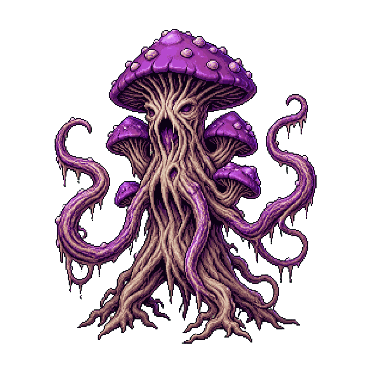 Static high-resolution pixel-art portrait of Violet Fungus.