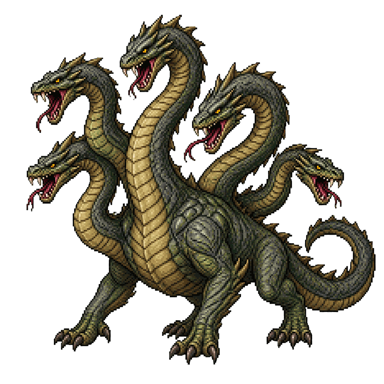 Static high-resolution pixel-art portrait of Hydra.
