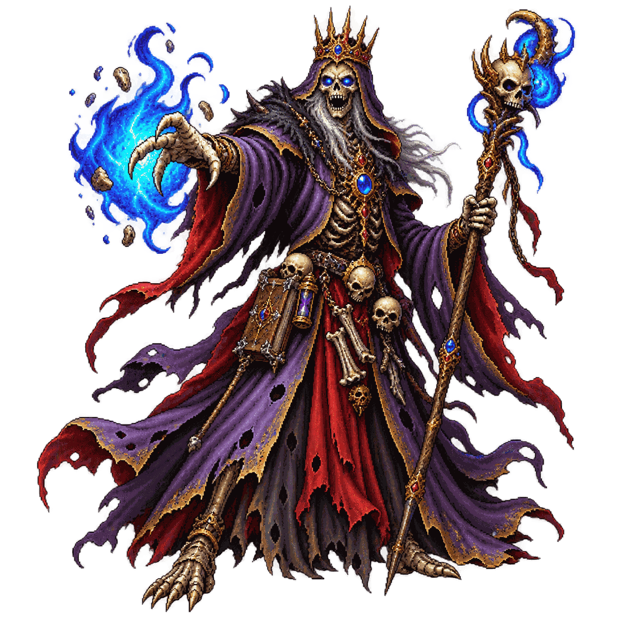 Static high-resolution pixel-art portrait of Lich.