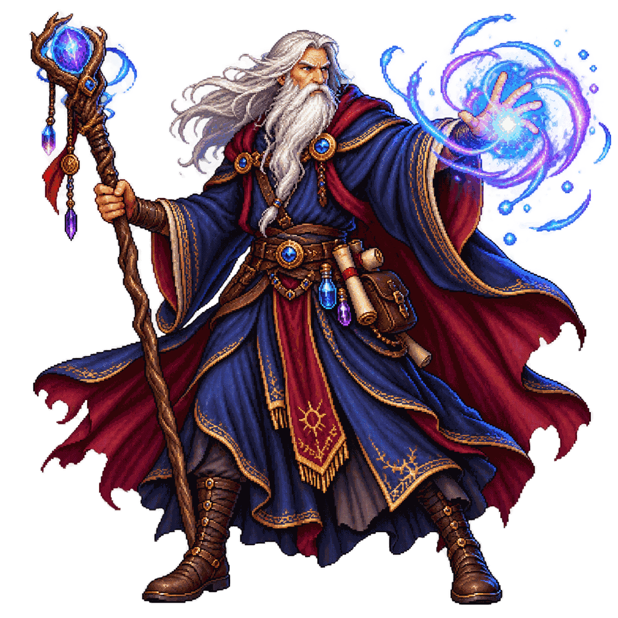 Static high-resolution pixel-art portrait of Archmage.